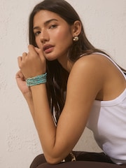 藍綠色 - 串珠手鍊組 - 圖片 2/5