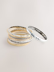 Gold/Silver Tone Mixed Metal Bangle Pack - Image 3 of 5