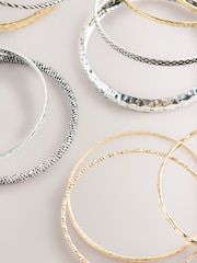 Gold/Silver Tone Mixed Metal Bangle Pack - Image 5 of 5