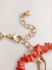 Orange Shell Chain Bracelet - Image 2 of 3
