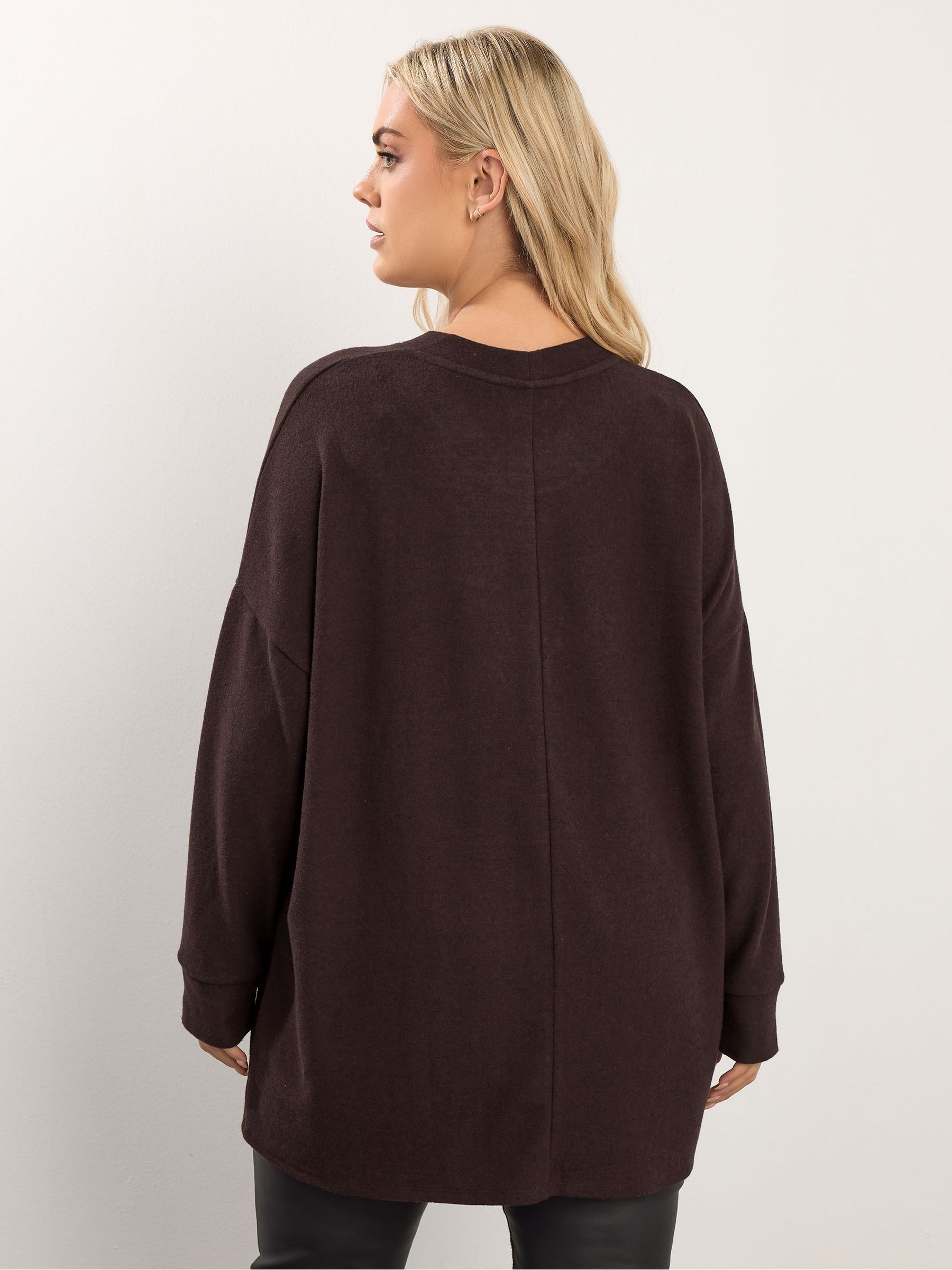 Buy Yours Curve Brown Pearl Heart Jumper from Next Hungary
