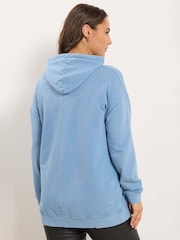 Yours Curve Blue New York Graphic Hoodie - Image 2 of 6