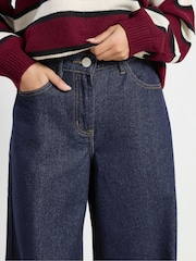 PixieGirl Petite Blue Wide Leg Stretch Waist Jeans - Image 4 of 5