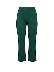 Yours Curve Blue Limited Ribbed Wide Leg Trousers - Image 5 of 5
