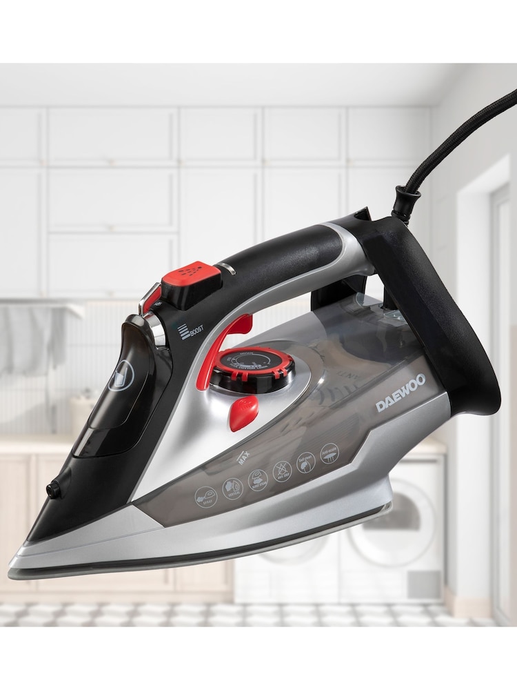 Daewoo Black Power-Glide Steam Iron 3000W - Image 2 of 6 Daewoo Black Power-Glide Steam Iron 3000W - Image 2 of 6