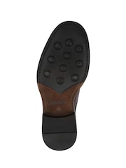 Pavers Brown Wide Fit Leather Brogue Derby Shoes - Image 5 of 5