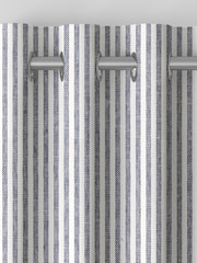 Blue Stitch Stripe Made to Measure Curtains - Image 7 of 9