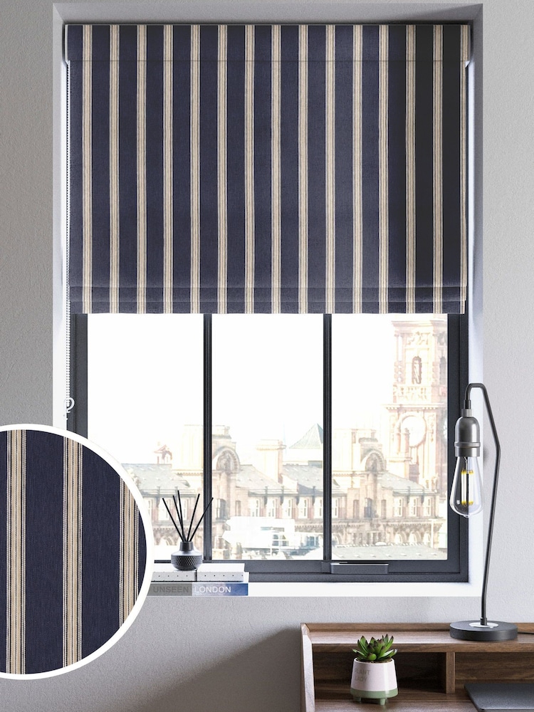 Blue Meliora Made to Measure Roman Blind - Image 1 of 6