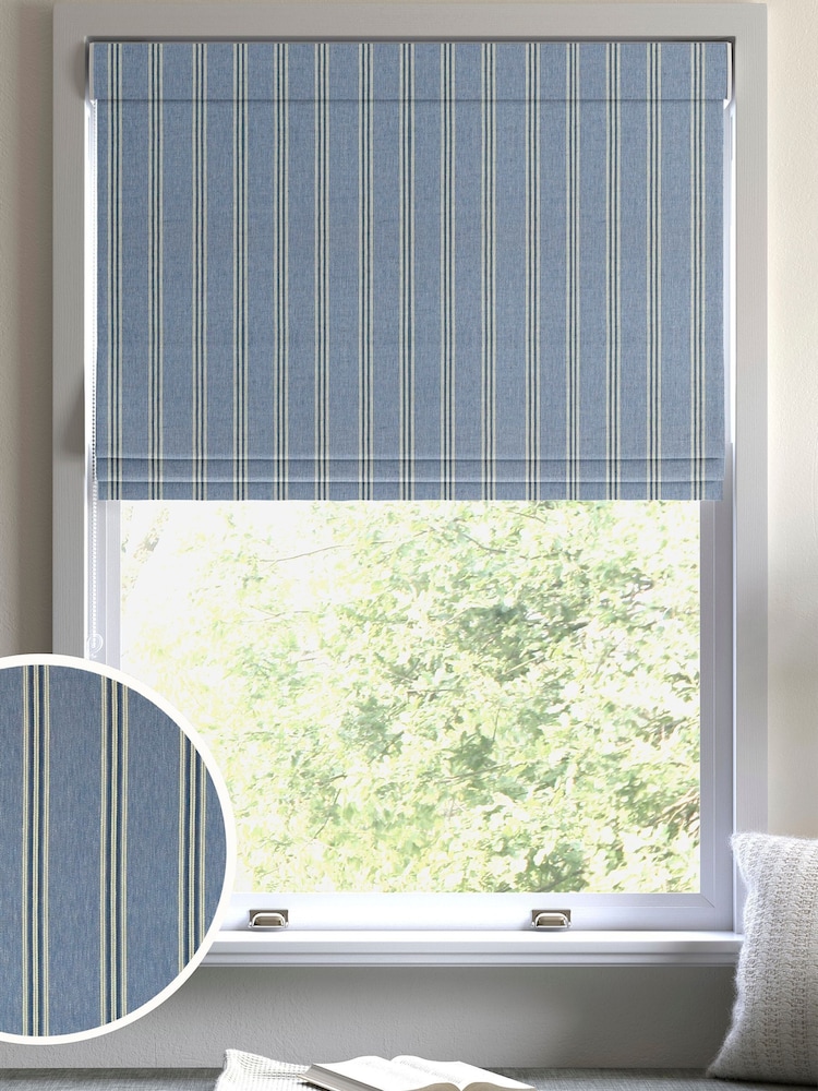 Blue Meliora Made to Measure Roman Blind - Image 1 of 6 Blue Meliora Made to Measure Roman Blind - Image 1 of 6