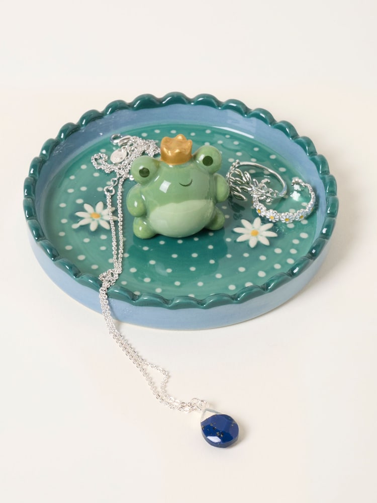 FatFace Green Frog Jewellery Trinket Dish - Image 1 of 2
