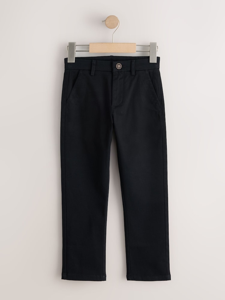 Black Stretch Skinny Chino Trousers 2 Pack (3-17yrs) - Image 2 of 4