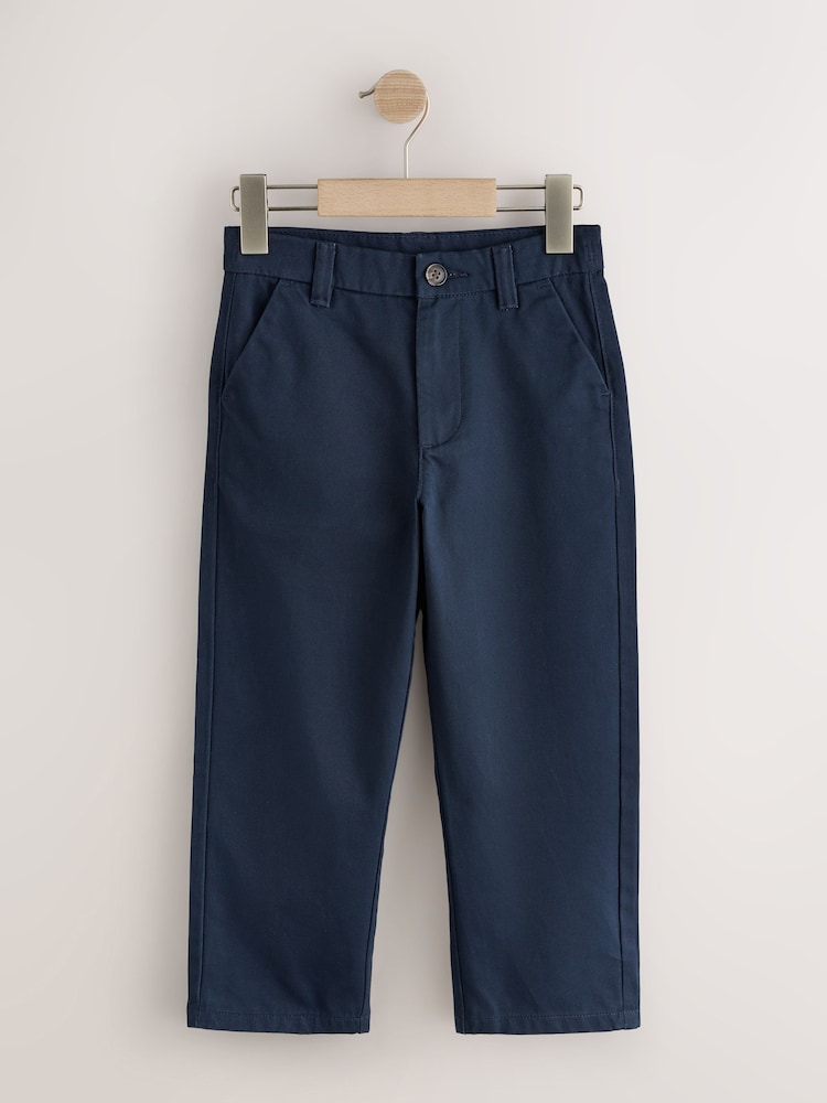 Navy Wide Chino Trousers (3-16yrs) - Image 1 of 4