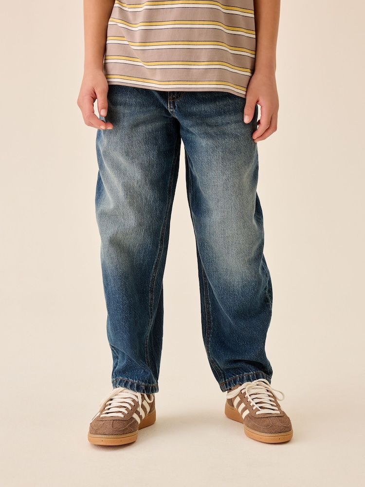 Denimblau im Vintage-Stil - Baggy Tapered Denim Jeans (3-16yrs) - Bild 1 von 3