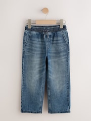 Blue Denim Wide Fit Pull On Jeans (3-16yrs) - Image 1 of 4