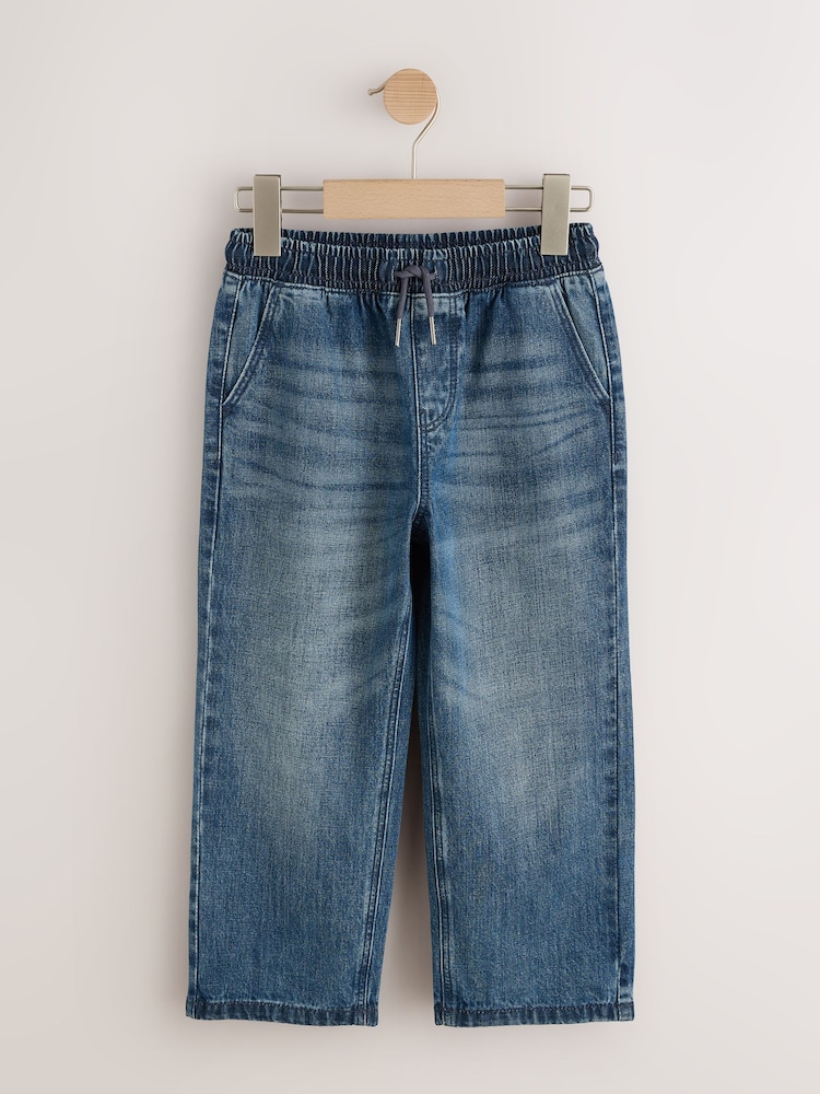 Blue Denim Wide Fit Pull On Jeans (3-16yrs) - Image 1 of 4