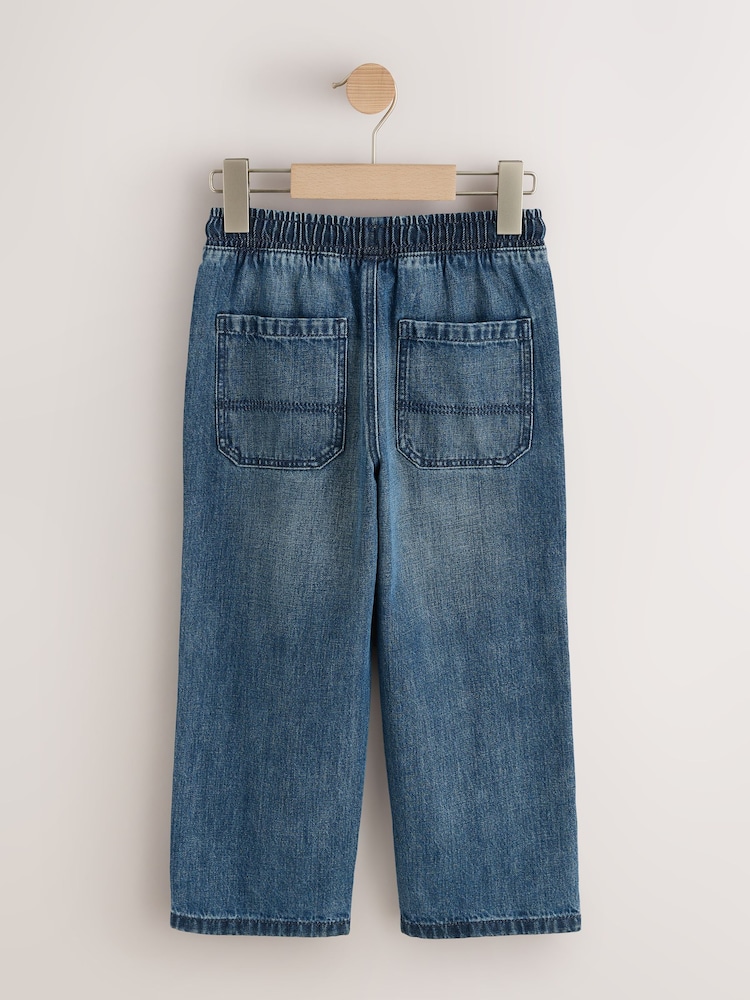 Blue Denim Wide Fit Pull On Jeans (3-16yrs) - Image 2 of 4