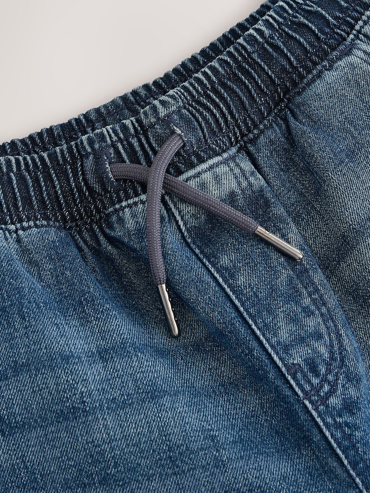 Blue Denim Wide Fit Pull On Jeans (3-16yrs) - Image 4 of 4