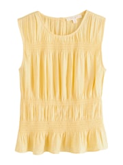 Laura Ashley Yellow Shirred Blouse - Image 4 of 6