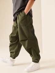 Khaki Green Superwide Parachute Trousers (3-16yrs) - Image 1 of 9