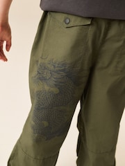 Khaki Green Superwide Parachute Trousers (3-16yrs) - Image 3 of 9