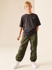 Khaki Green Superwide Parachute Trousers (3-16yrs) - Image 4 of 9