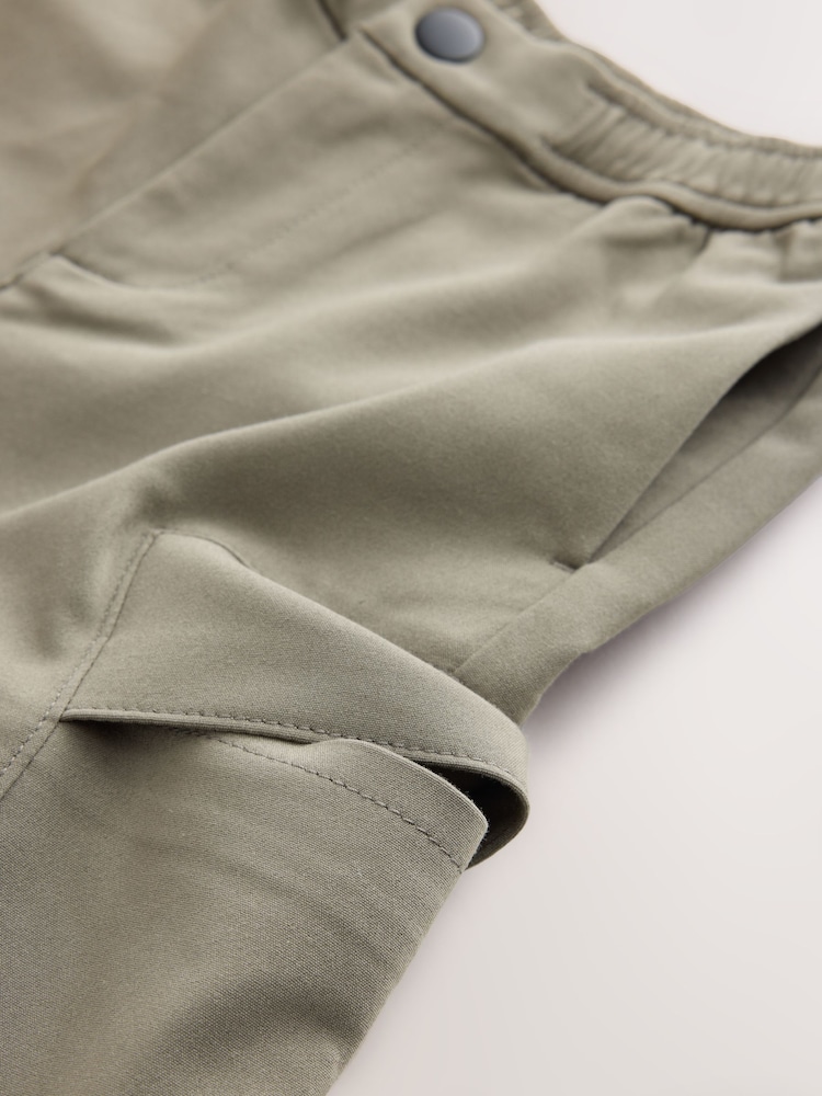 Khaki Green Slim Tapered Utility Cargo Trousers (3-16yrs) - Image 4 of 4