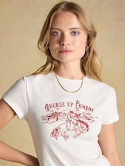 Joules Cowboy Fitted Cotton-Rich T-Shirt - Image 3 of 6
