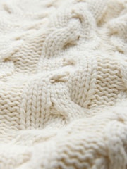 The Set 2 Pack Cable V-Neck Knit Cardigan Chocolate Brown/Cream - Image 6 of 6