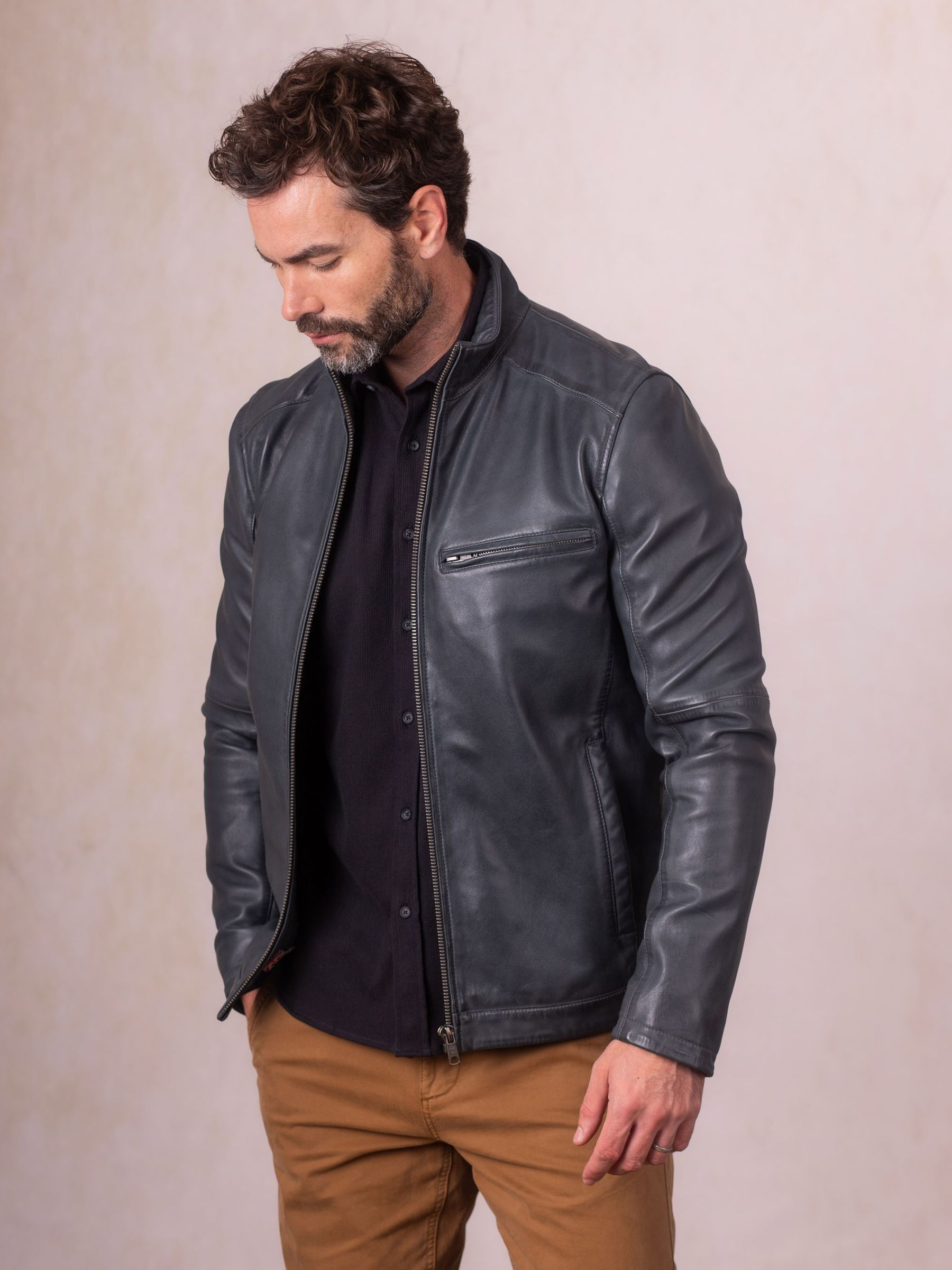 ジャケット・アウター Yoused x Taup Barbson Leather Jacket G57585s.jpg