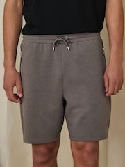 Light Brown Jersey Zip Shorts - Image 5 of 5