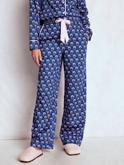 Boden Blue Cotton Pyjama Trousers - Image 3 of 4