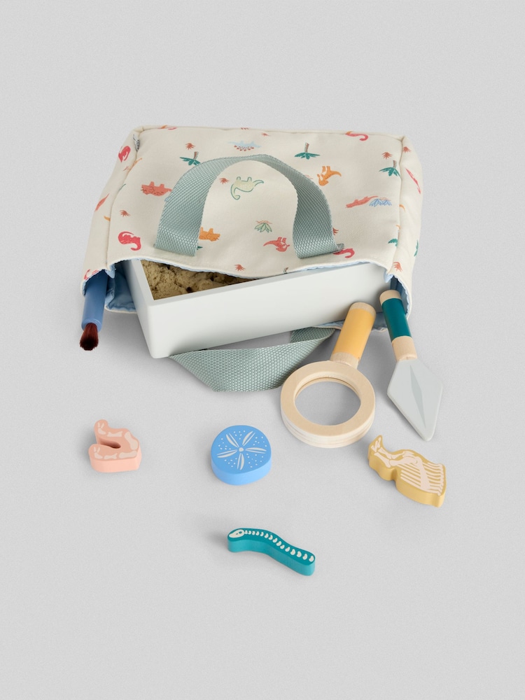 JoJo Maman Bébé White Dino Paleontologist Play Set - Image 1 of 4