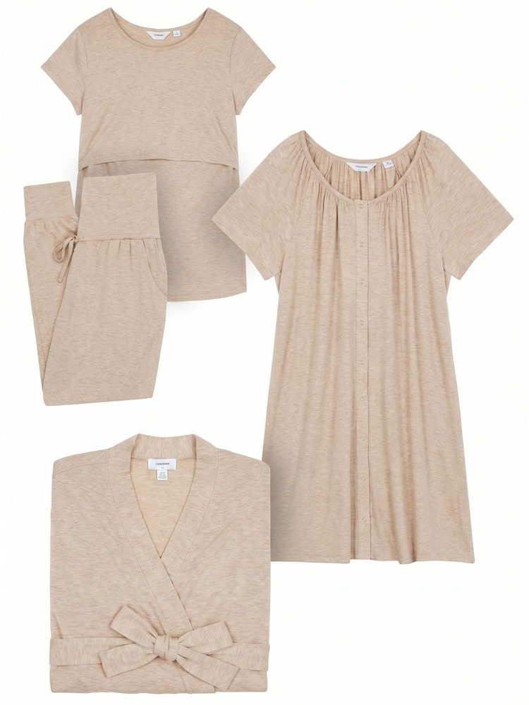 Seraphine Neutral Oatmeal Marl Maternity Hospital Bag Sleep 4 Piece Set - Image 7 of 7 Seraphine Neutral Oatmeal Marl Maternity Hospital Bag Sleep 4 Piece Set - Image 7 of 7