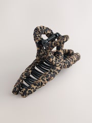 Leopard Print Fabric Wrapped Claw Clip - Image 1 of 3