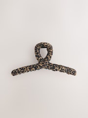 Leopard Print Fabric Wrapped Claw Clip - Image 3 of 3