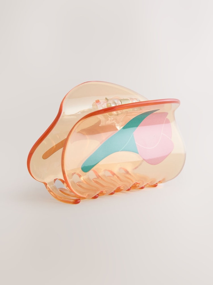 粉色 - Flower Claw 髮夾 - 圖片 1，共 3