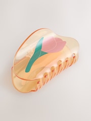 粉色 - Flower Claw 髮夾 - 圖片 2，共 3