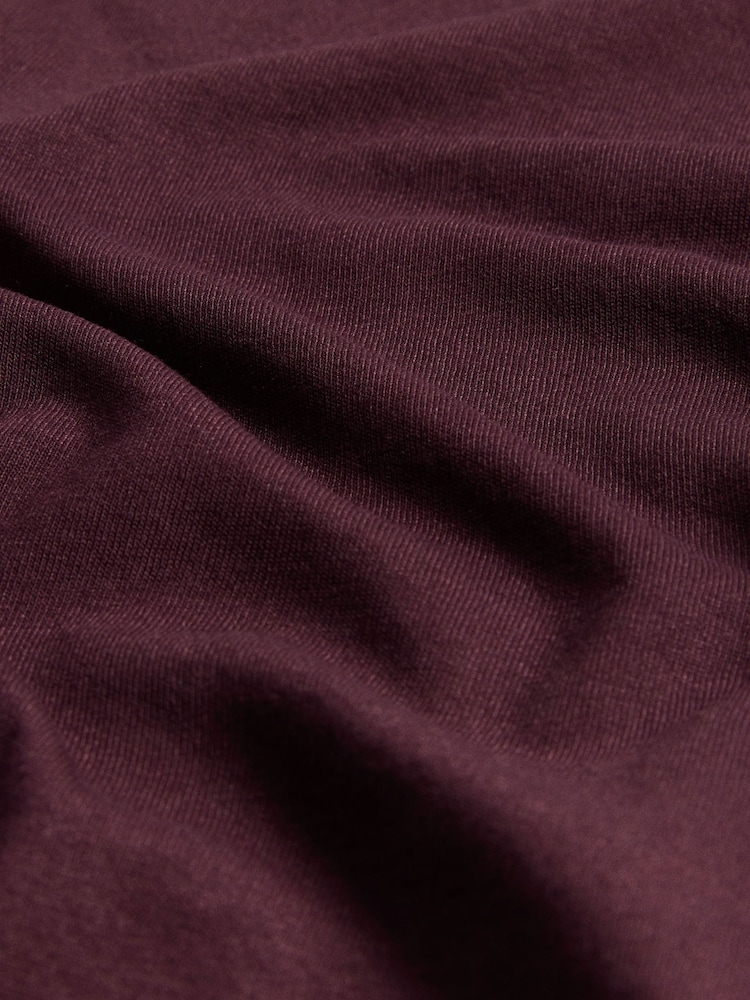 The Set Essentials T-Shirt and Short Pyjamas Set Plum Purple - Image 9 of 9 The Set Essentials T-Shirt and Short Pyjamas Set Plum Purple - Image 9 of 9