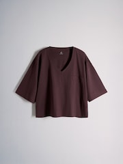 The Set 5 Pack V-Neck Essential Pocket T-Shirts Pink/Navy Blue/Burgundy/White - Image 3 of 8