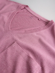 The Set 5 Pack V-Neck Essential Pocket T-Shirts Pink/Navy Blue/Burgundy/White - Image 6 of 8