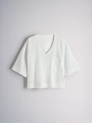 The Set 5 Pack V-Neck Essential Pocket T-Shirts Brown/Neutral/Taupe/White - Image 4 of 8