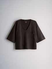 The Set 5 Pack V-Neck Essential Pocket T-Shirts Brown/Neutral/Taupe/White - Image 6 of 8