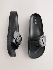 أسود - صنادل شاطئية مسطحة - صورة 1 من 9