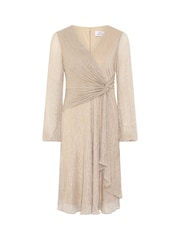 Gina Bacconi Gold Stevie Metallic Dress - Image 5 of 5