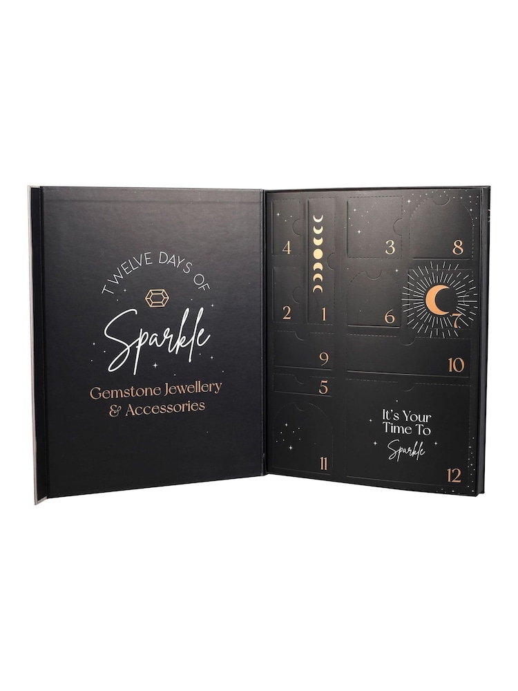 Something Different Black 12-Day Crystal Jewellery Advent Calendar - Image 2 of 5 Something Different Black 12-Day Crystal Jewellery Advent Calendar - Image 2 of 5