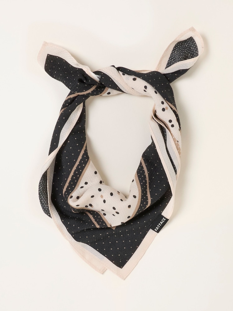 FatFace Ivory Polka Dot Hair Scarf - Image 1 of 2