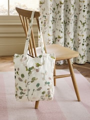 Natural/Green Honesty Leaf Floral Print Blackout/Thermal Eyelet Curtains - Image 5 of 6