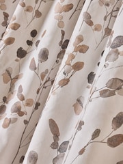 Natural/Brown Honesty Leaf Floral Print Blackout/Thermal Pencil Pleat Curtains - Image 6 of 6