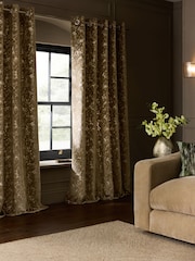 Collection Luxe Heayweight Textured Velvet Eyelet Lined Curtains - 圖片 2/5