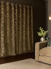 Collection Luxe Heayweight Textured Velvet Eyelet Lined Curtains - 圖片 3/5
